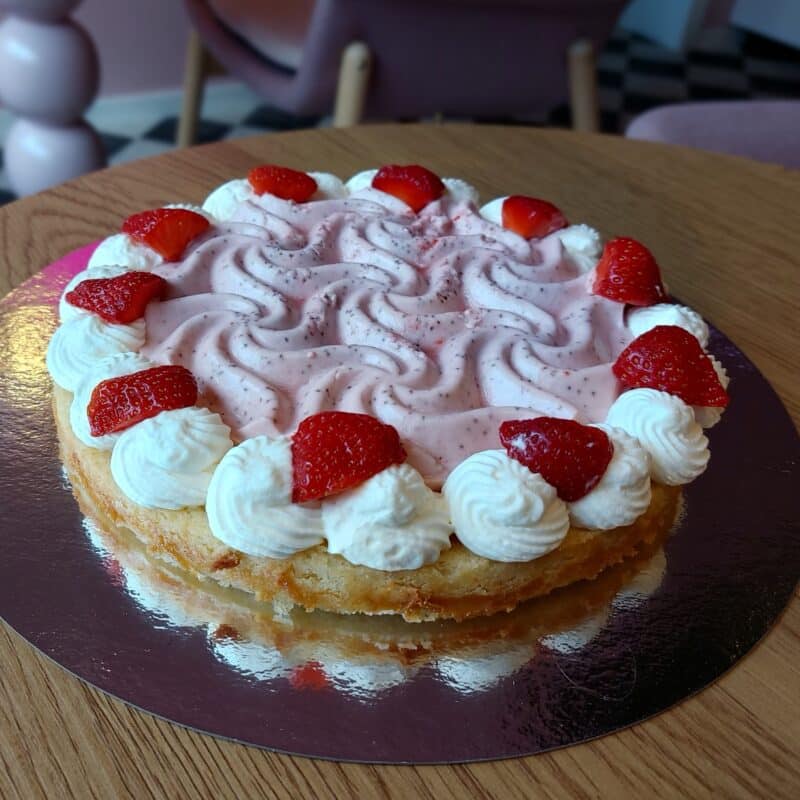 Kladdkaka Jordgubb
